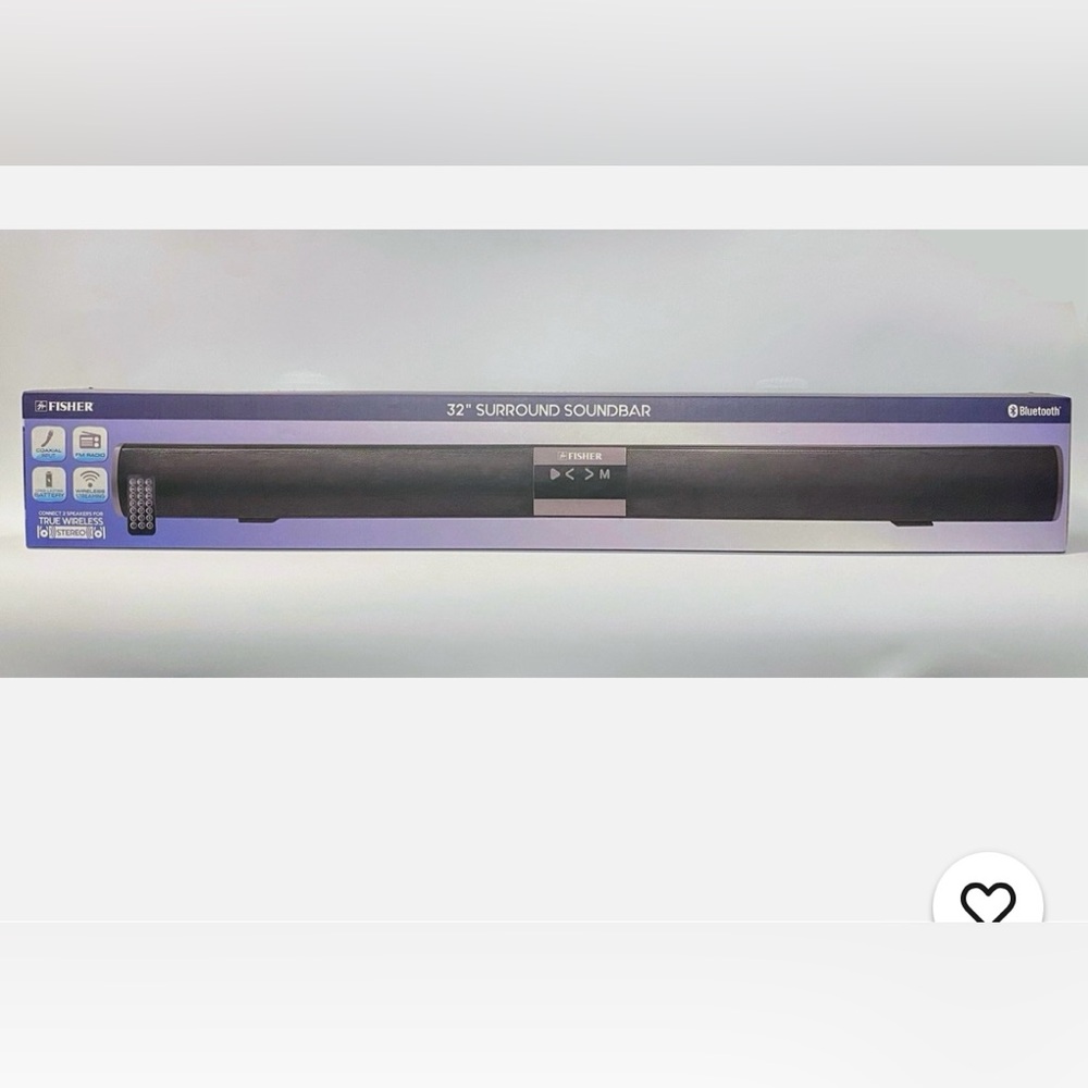 Fisher 32" Surround Soundbar - Black and Purple